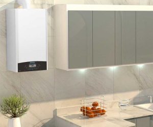 عکس پکیج شوفاژ دیواری در آشپزخانه